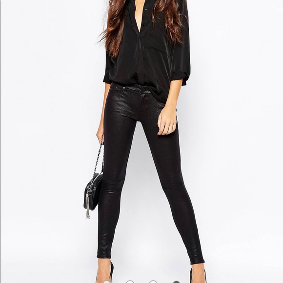 7 For All Mankind Faux Leather Leggings - BNWT - Picture 4 of 8